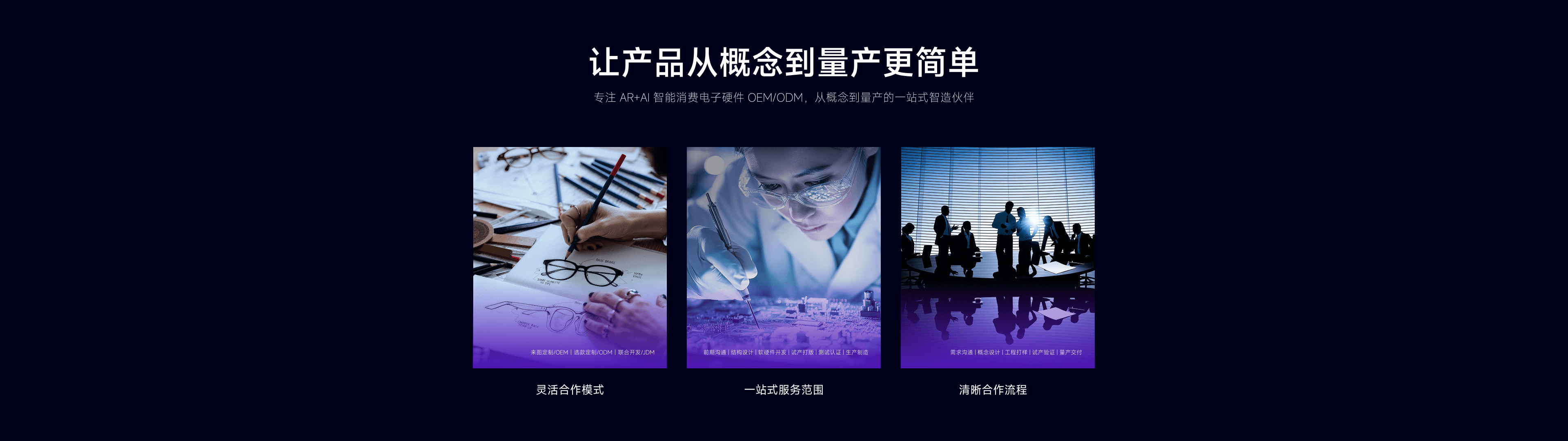 让产品从概念到量产更简单，一站式服务展示